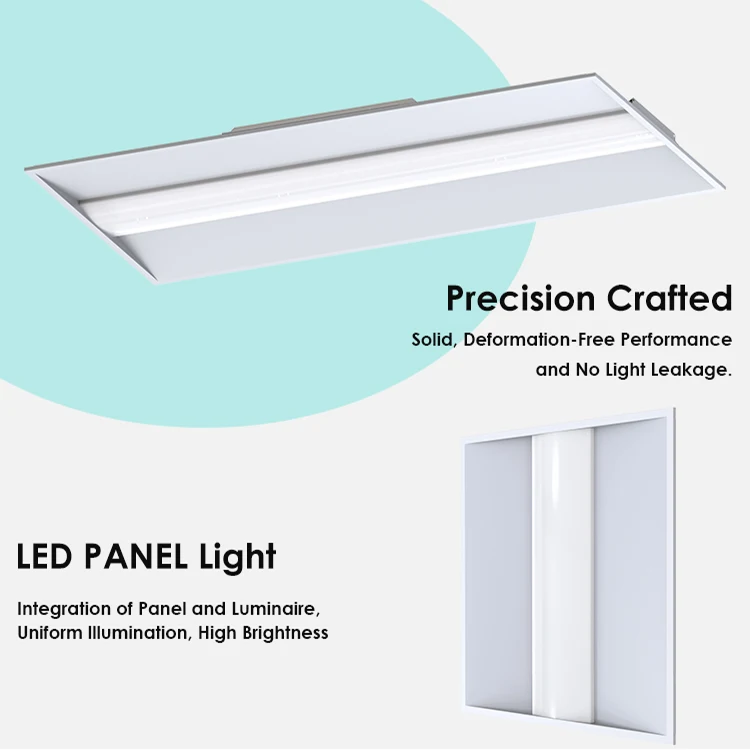 ETL Certified Commercial Troffer Lighting Fixture Cct Dimmable White Integrated Square Ceiling Recessed Led Troffer Light