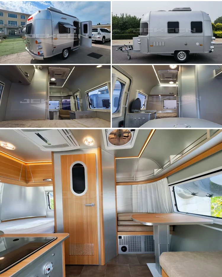 Jekeen Airstream Mini Off Road Caravan House Car RV Luxury Camping Trailer
