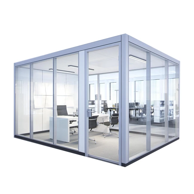 Small home partition wholesale modular all aluminum single glass room partition