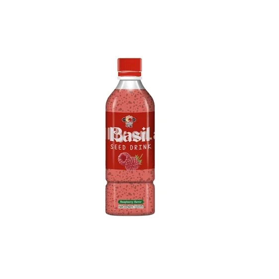 
500ml PET bottle basil seed drink raspberry kiwifruit,passion fruit grape flavors 