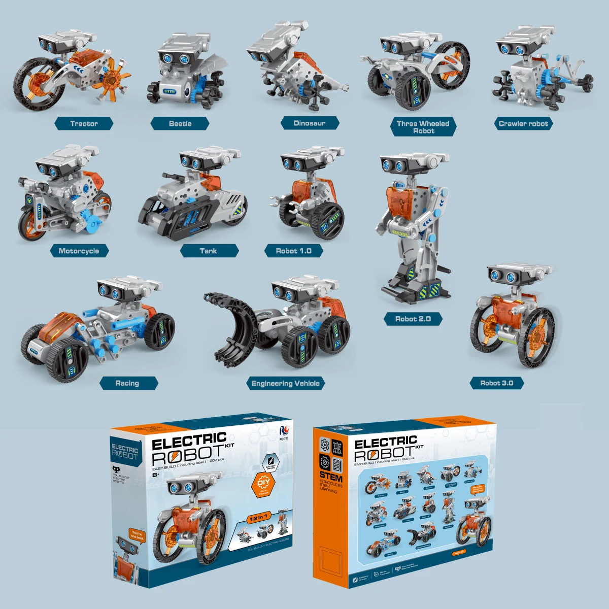 Cpc Ce 12 In 1 Educational Diy Building Science Experiment Set Electric Robot Car Kit Toy For Kids