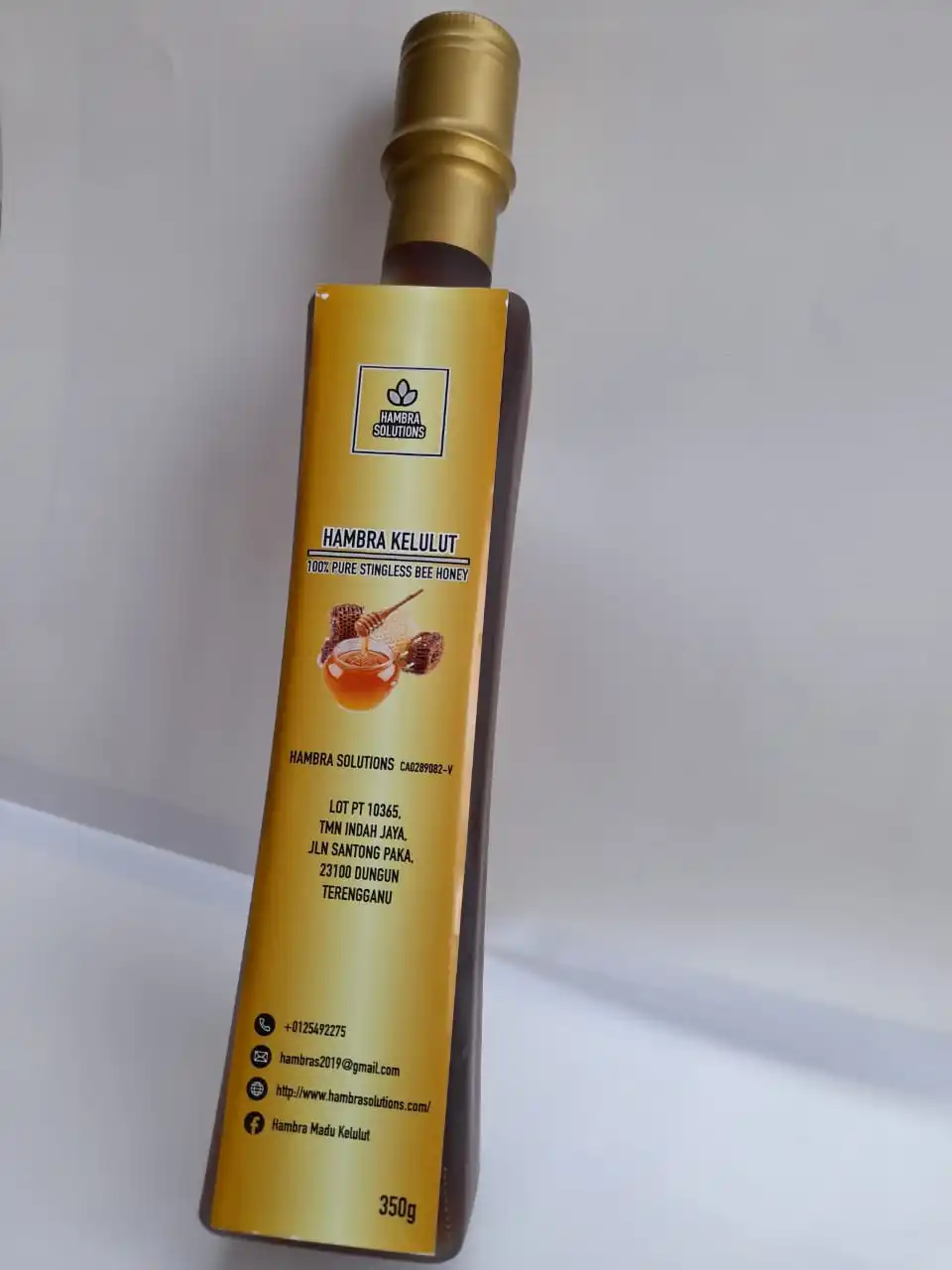 Хит продаж Халяль 100% чистая Безворсовая пчела органический мед хамбра Madu Kelulut Asli
