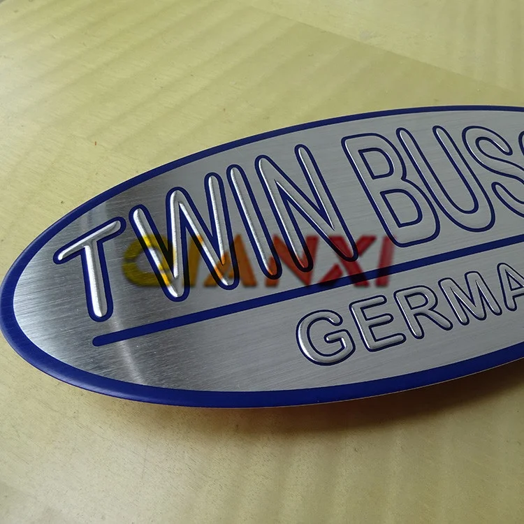 3D Aluminium sign stainless steel nameplate tag Embossed metal logo name plates