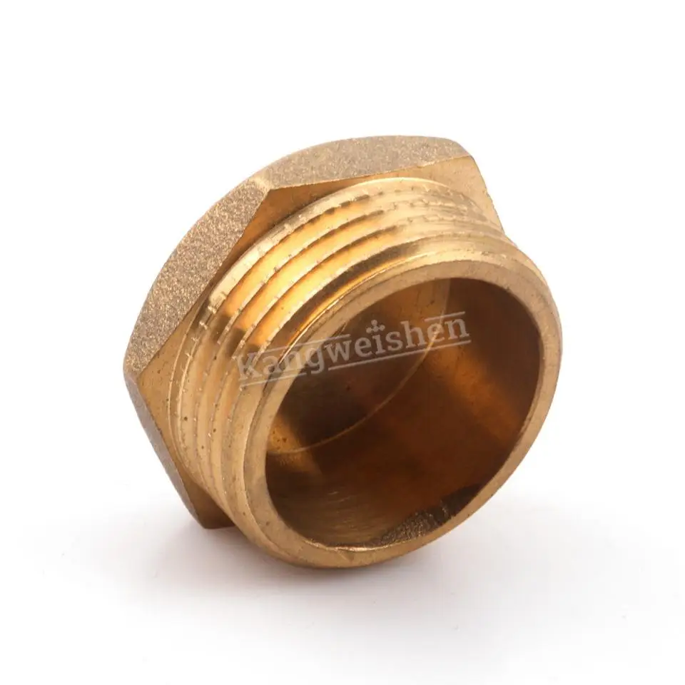 Manufacturers direct quality brass forged brass male hexagon end plug fittings tube plug adapters support customization