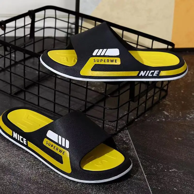 Non-slip Home Men House Slippers Sandals Shoes Mens Outdoor Cushioned Pvc Sole Slippers