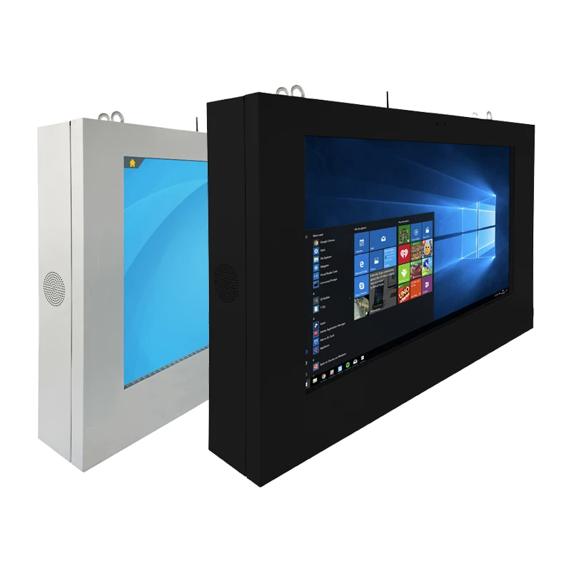 55 65Inch IP55 Waterproof Outdoor Bus Taxi Advertising Player High Brightness 4K Screen Lcd Display Wall Mounted Digital Signage