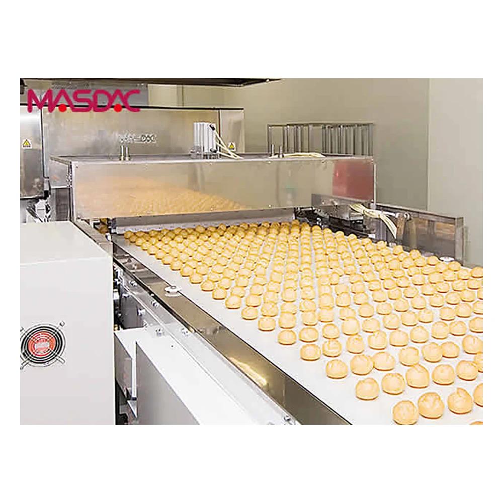 Japan Various Cake Bakery Oven Cream Puff Tarts Fully Automatic Bread Production Line