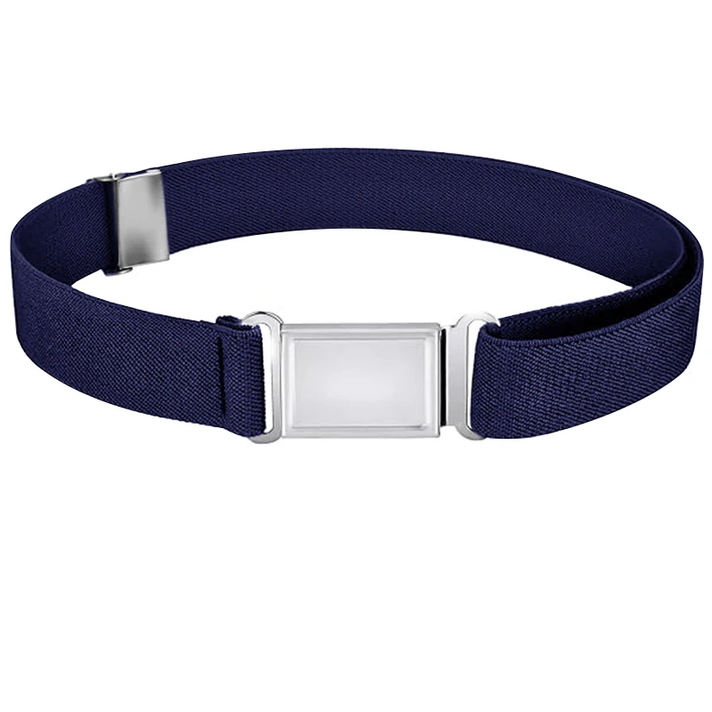 1 Inch Kids Elastic Adjustable Belt Factory Classic Colors Polyester Material with Iron Magnetic Buckle