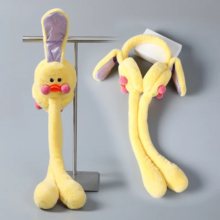 Hot Sale Outdoor Sport Festival Winter Warmth Party Funny Cute Rabbit Ear Moving Ear Muffs Women