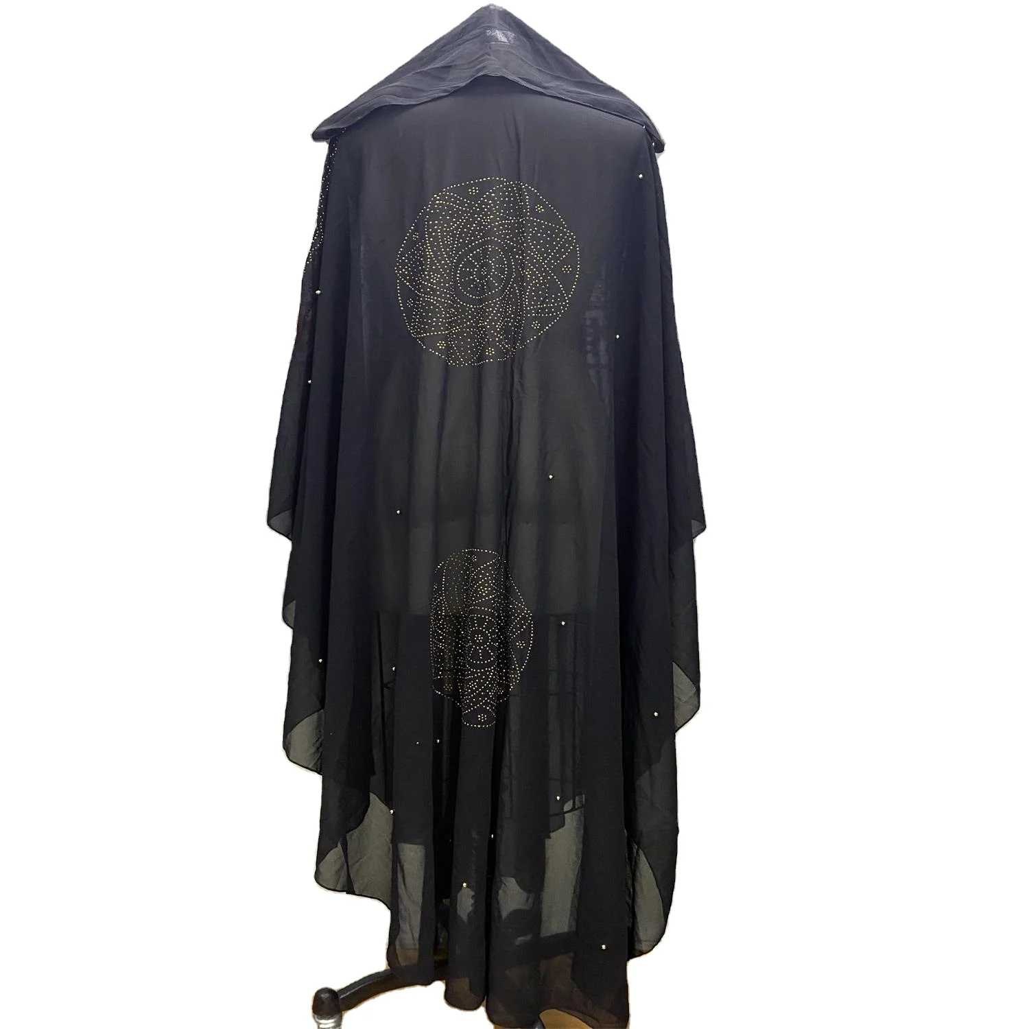 Super Size Chiffon Djellaba Dress Beading Embroidery Muslim Kimono Abaya Cardigan Dubai 2022 Turkish Kaftan Moroccan Boubou