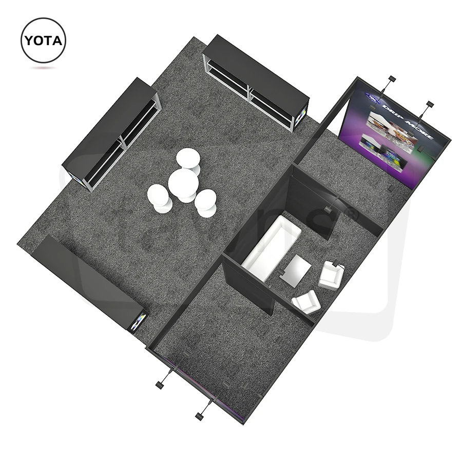 Tawns Best Popular Reusable Seg Frame Display Rackd Trade Show booth 6X6m Exhibition Stand