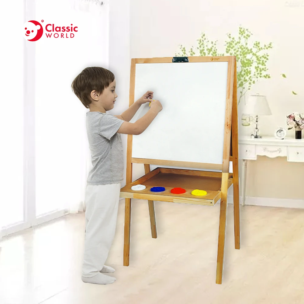 Christmas Best Toy 5 in 1 Blackboard Children Wooden Art Easel Kids Drawing Board for Painting