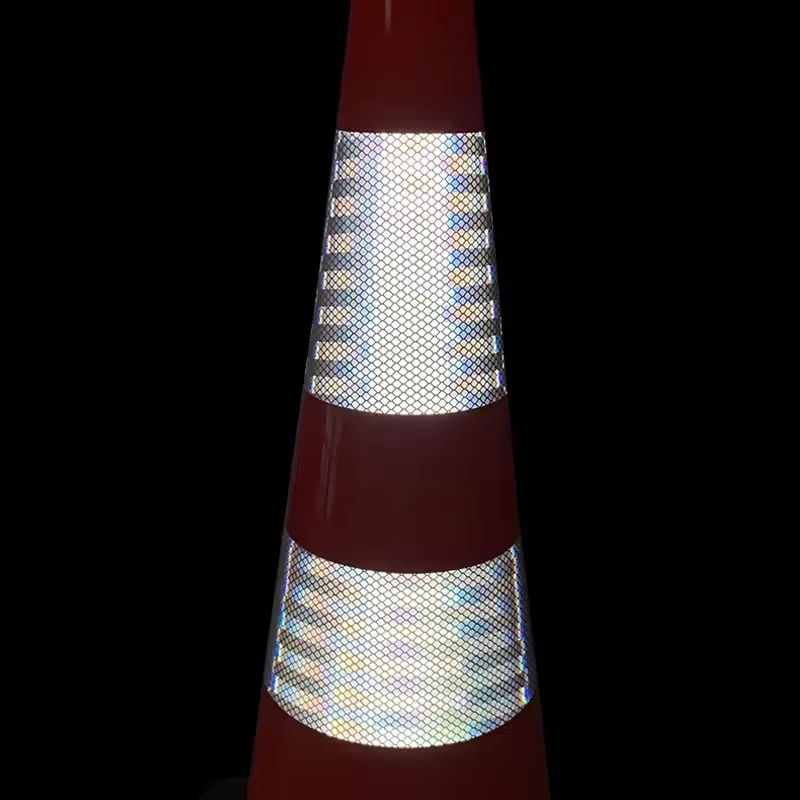 Reflective Adhesive PVC Road Cone Message Sleeve Collars Sticker Reflective Tape For Safety Cones