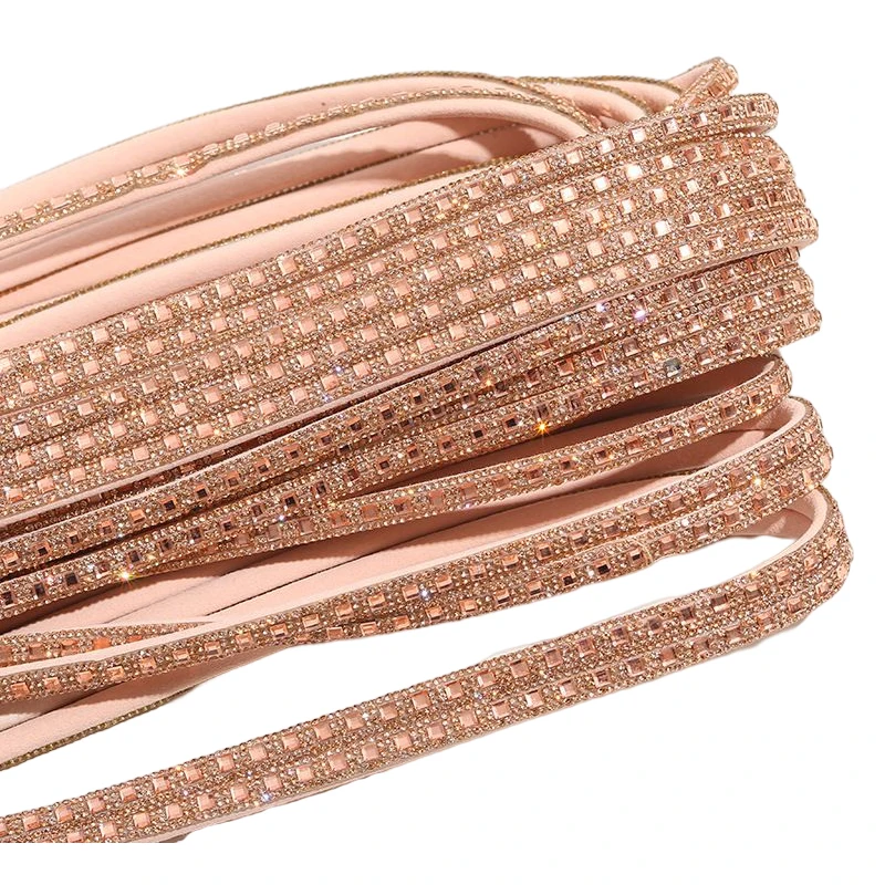 Fashion Sandals Accessories Rhinestone Diamond Cord Crystal Trimming Rope for Shoes
