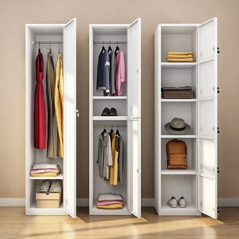 Factory Price Bedroom Black Closet Furniture 5 Door Metal Wardrobe Steel Clothes Storage Wardrobe Cabinet