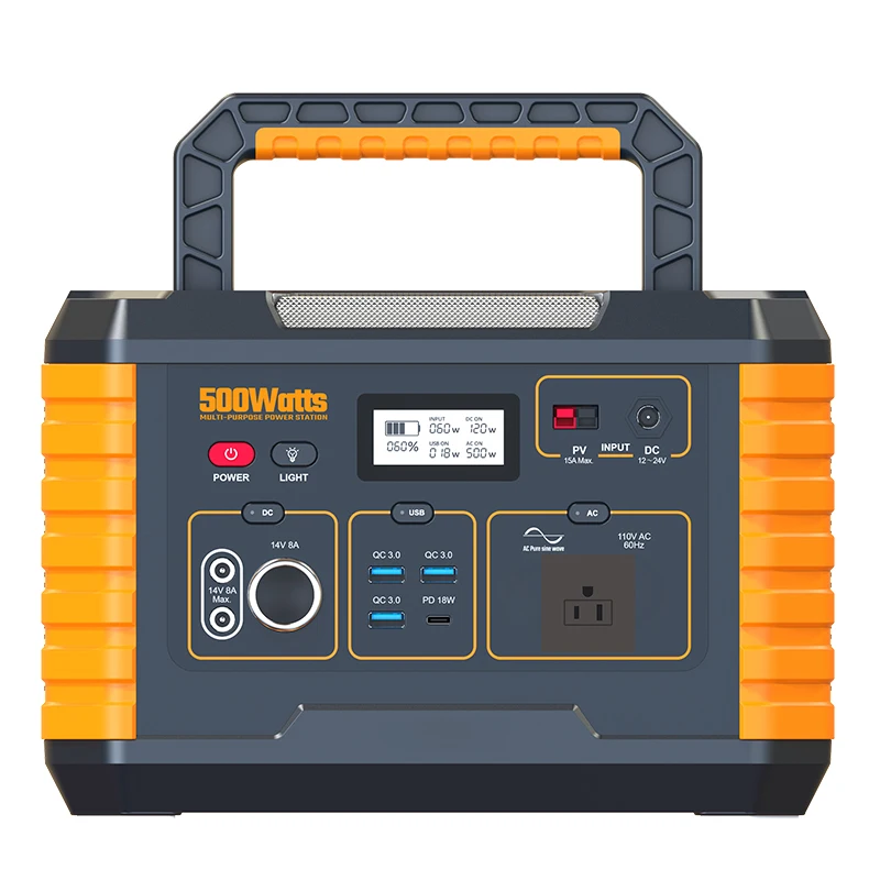 GONGHE power generator Inverter Solar Power System 500W Backup Solar Charging Lithium Generator Portable Power Station