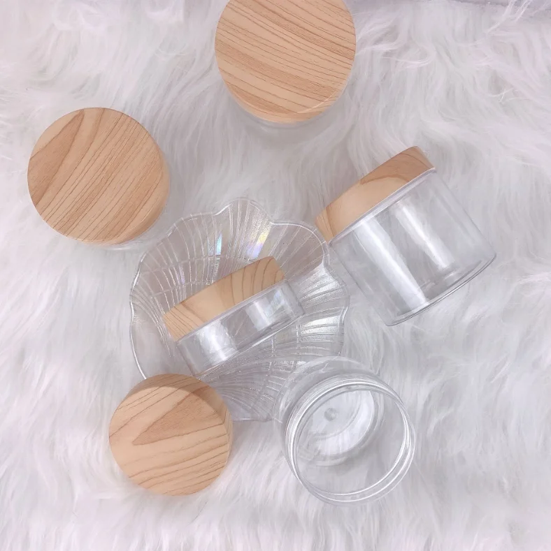  Plastic Transparent Empty Makeup Jar Pot Refillable Sample Bottles Travel Face Cream Lotion Cosmetic