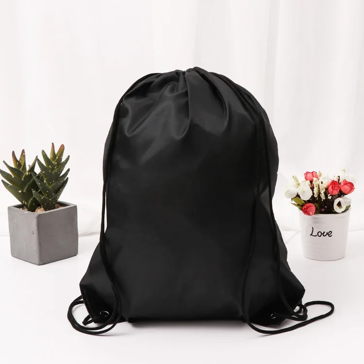 Spot wholesale fashion drawstring backpack bag Polyester Bundle Pocket drawstring backpack with logo