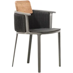 Factory Sales Garden Patio Chairs Armchair Hotel Dining Furniture Wood Rope Woven Chair