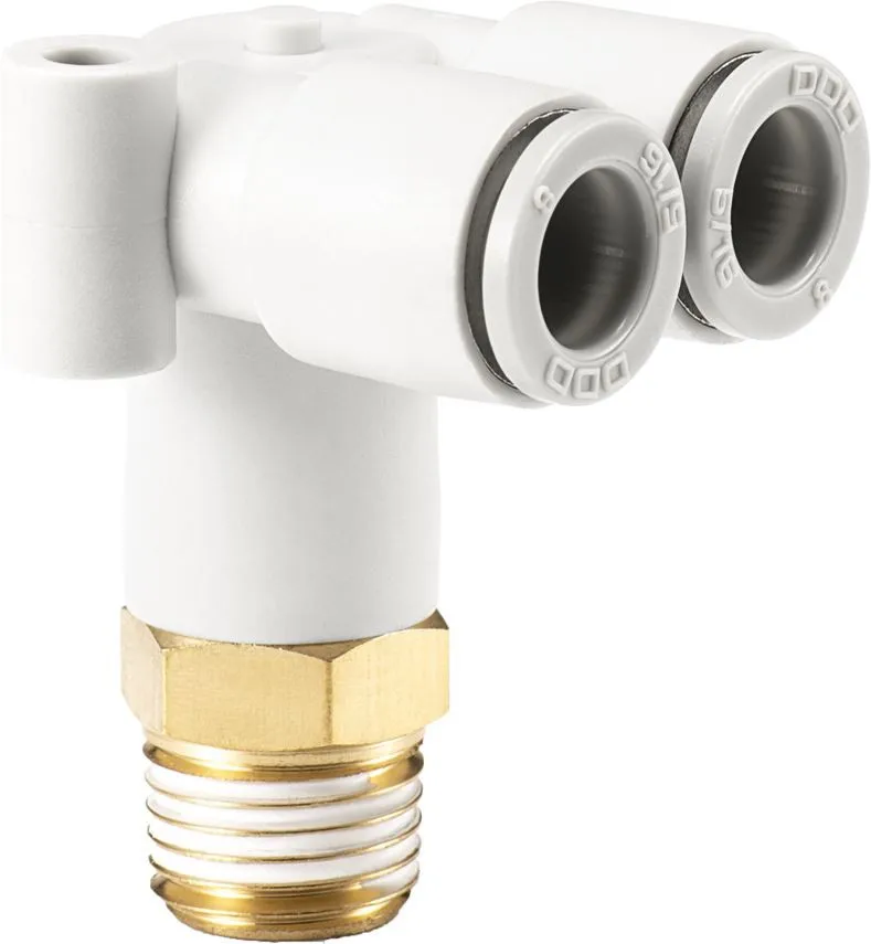 white China Made kq2lu  smc pneumatic elbow double hose  fittings push in