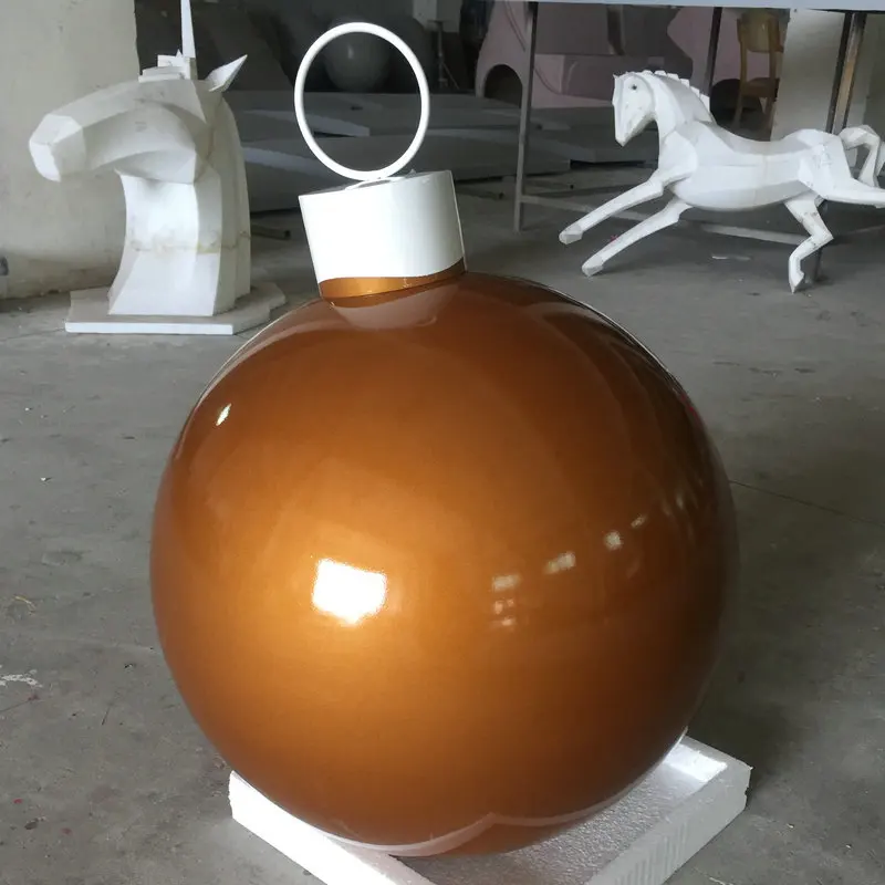 Shopping Mall Promotional Decorative Large Fiberglass Christmas Balls