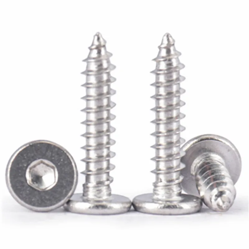 Stainless Steel Plain Allen Key L Key Screw Ultra Low profile Hex Socket Thin Head Cap Screw