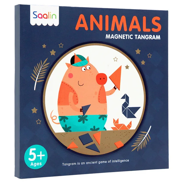 Educational development colorful diy paper seven-piece puzzles of comprehensive for children