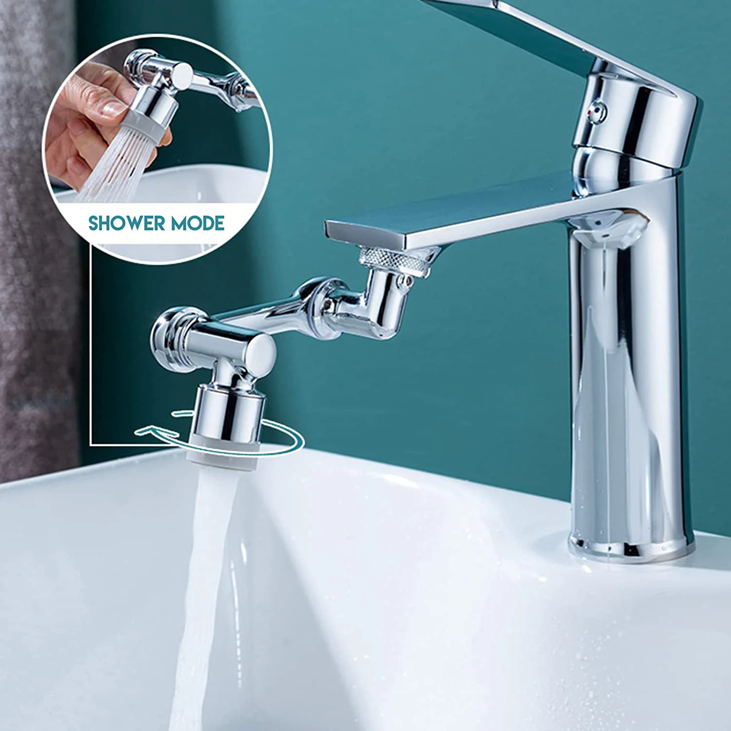 Kitchen Sink Spray Aerator Dual Function High Angle Bathroom Sink Faucet Extender