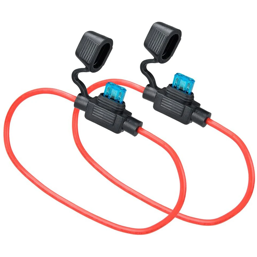 Держатель плавкого предохранителя Mini Blade, 14 калибр, водонепроницаемый держатель плавкого предохранителя Pigtail с предохранителями 15 а ATM