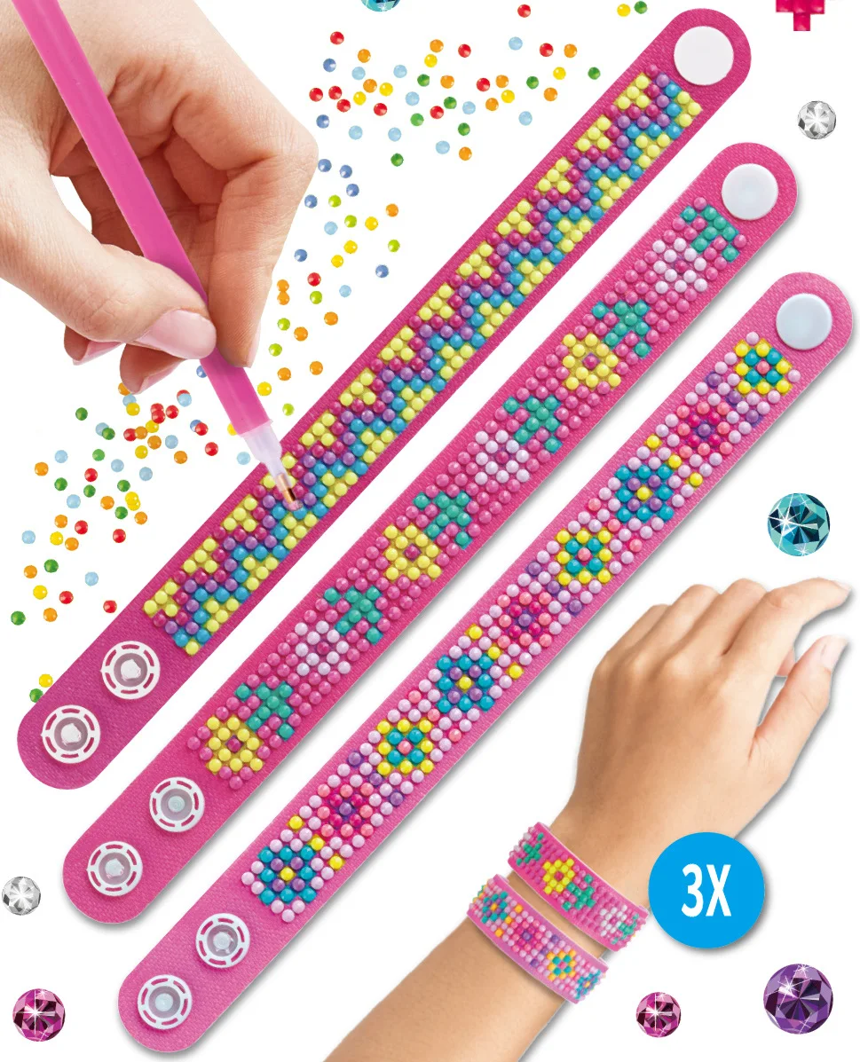 2024 Hot selling Custom DIY crafts kit Diamond diy Bangles  Diamond Painting for Kids DIY Gem toy Bracelets Kit