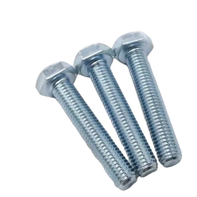 Factory price high quality hex bolt din 931 zinc plated metric thread din931 hex head bolt