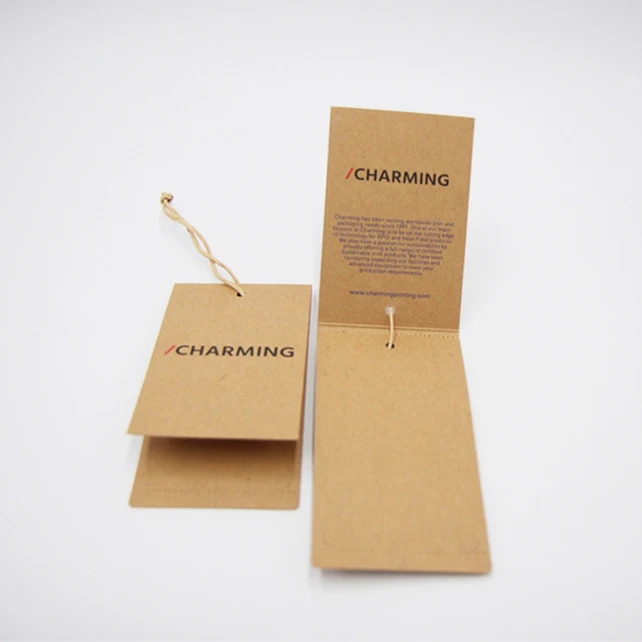 Recycled Kraft Paper Cardboard Hang Tag String Garment Tag