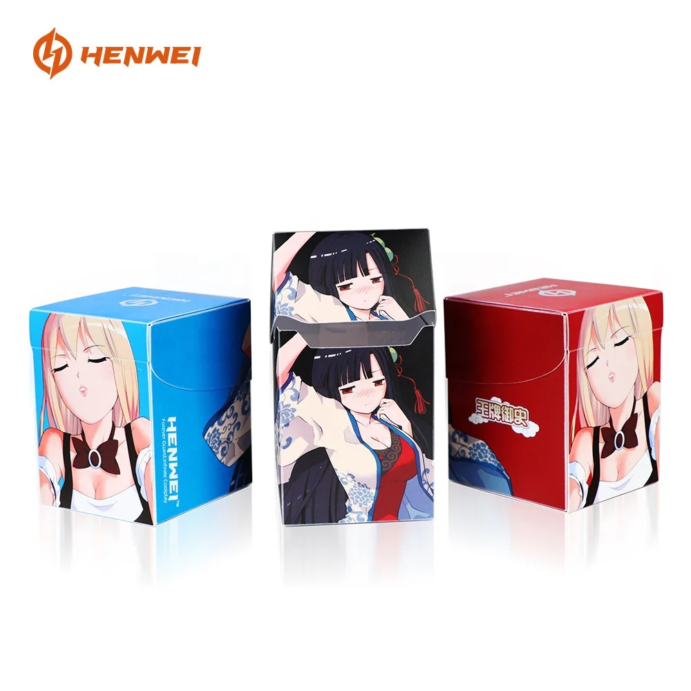 Custom Holder 100+ TCG MTG Yugioh Game Deck Box Protector Tipper Poker Suit Plastic Storage Playing Card Case