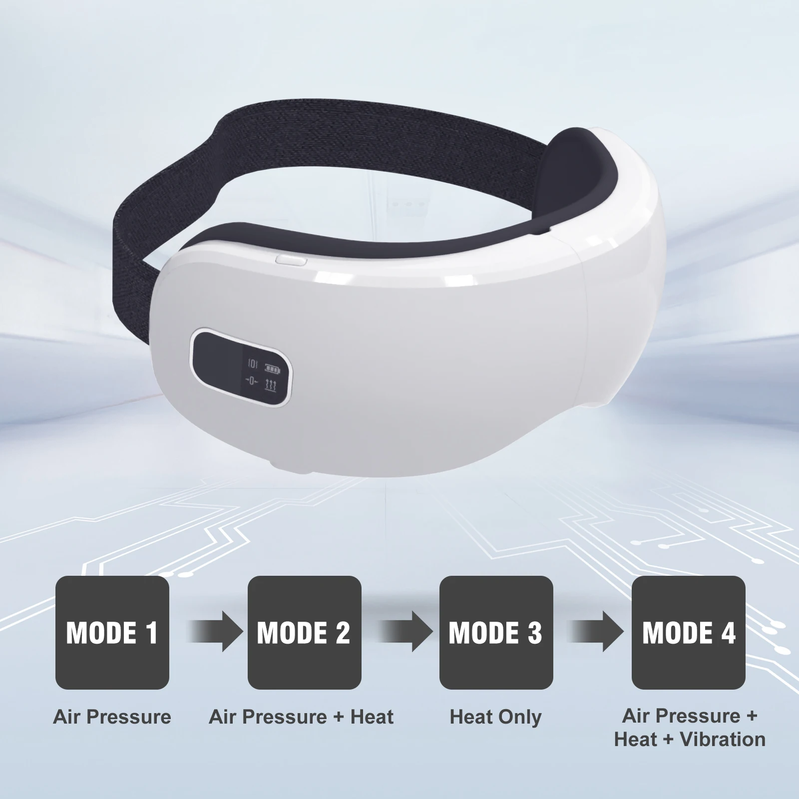 Wireless New Arrival Eye Massager Rechargeable Health Care Thermal Alleviate Eye Fatigue Migraine Relief Massager Eye