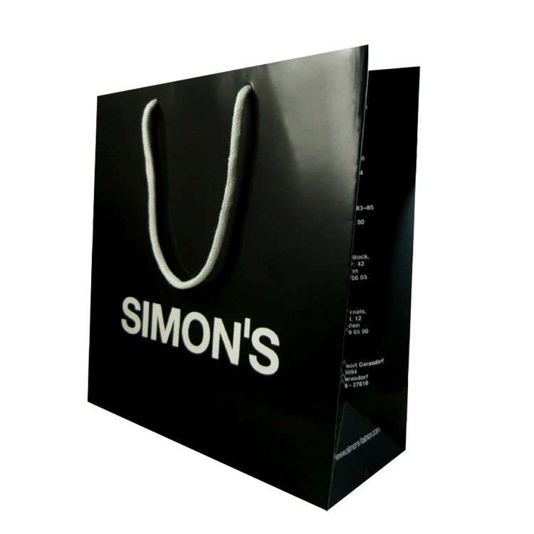 Hongxi OEM ODM переработанный Пользовательский логотип большой камень дешевая розовая черная биоразлагаемая бумага шоппинг Розничная сумка с ручкой