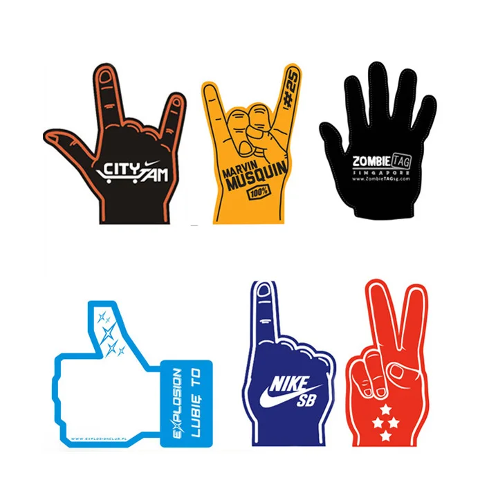 
Promotional big custom cheering eva finger fan foam hand  (62276465021)