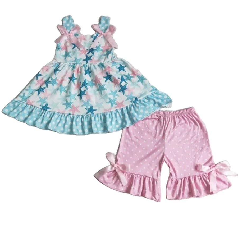 High Quality Kids Summer New Hot sale Wholesale Sleeveless Cartoon Flower Cotton Dress For Girls