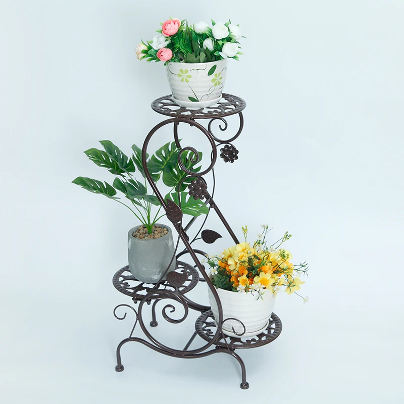
European style wrought iron metal flower pot stand, wedding decoration stand 
