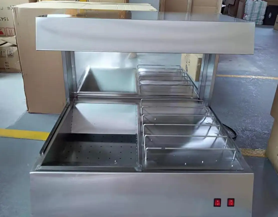 Kfc high quality counter top french fry chips display warmer