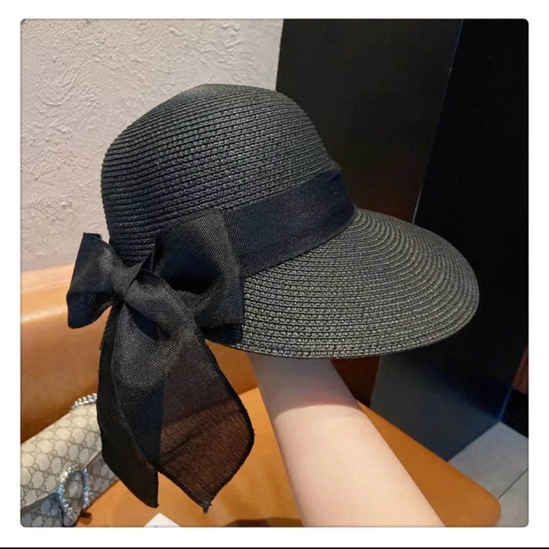 New Ladies Straw Sun Hat Sunshade UV Protection Summer Big Brim Beach Sunscreen Straw Hat