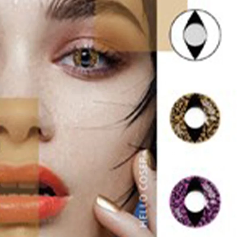 Korea Lenses Mesiru Brand Pattern Soft Contact Lens Crazy Halloween Anime Contact Cosplay Lens For Men Women