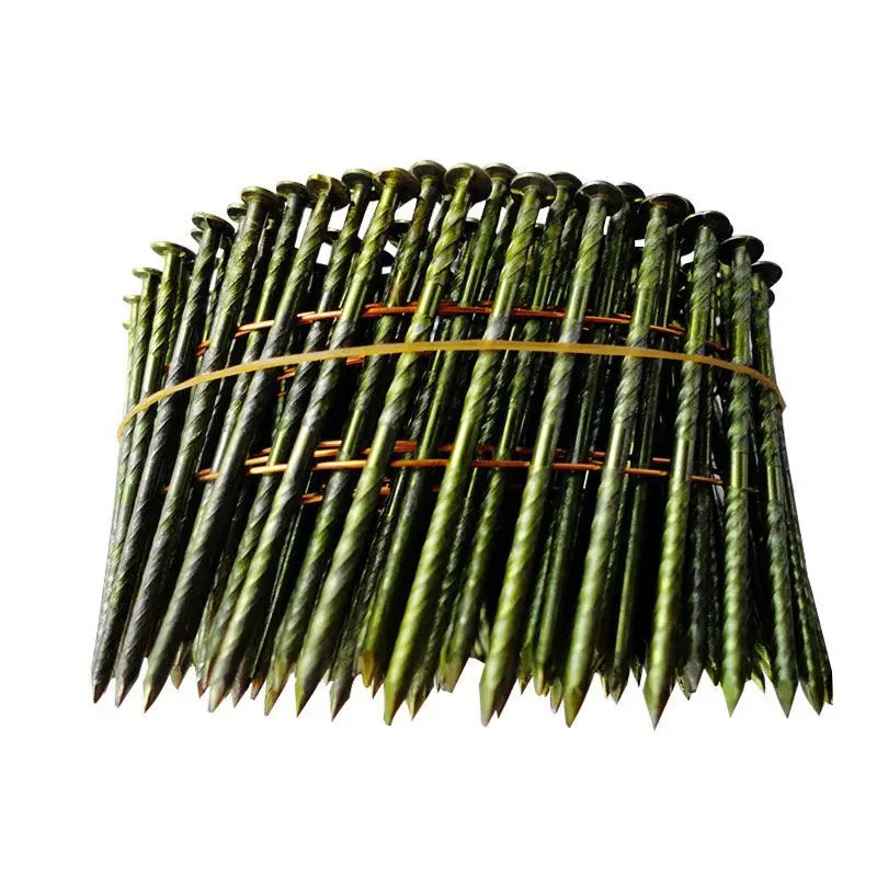 15 degree Screw Shank Coil Nails  High Quality Wholesale Pneumatic Use Coil Nail For Wood And Pallet