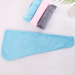 Wholesale custom high quality plush microfiber hair wrap turban towel hair drying towel microfibre hair towel