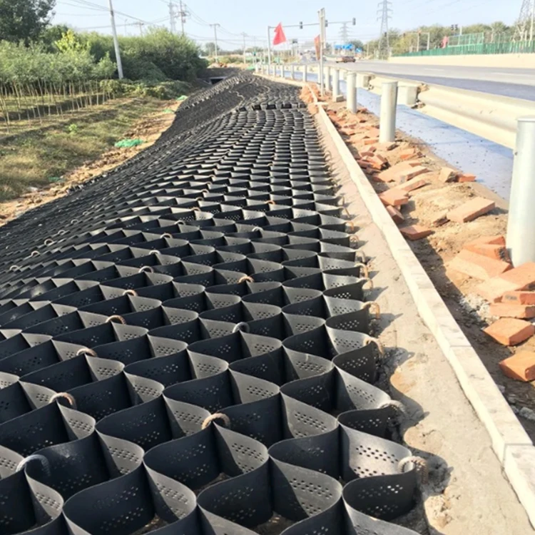 ZCWY geocell hdpe material gravel stabilizer 10cm hdpe geocell price