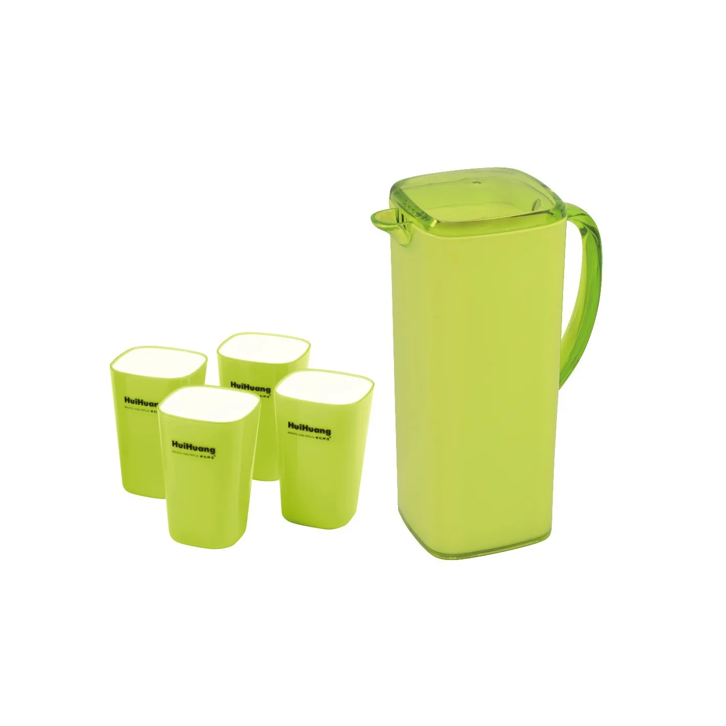 Hot sales kitchen bpa free 1.5L home use  Plastic PP Water Container Jug with 3 cups Plastic Pitcher Water Jug