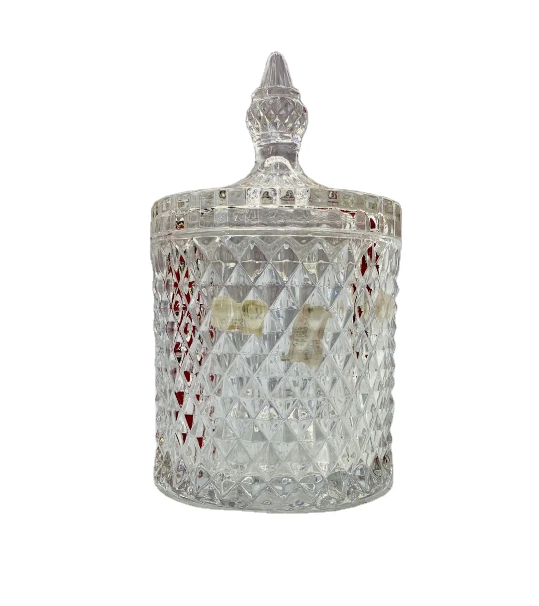 
2021hot glass and diamond candy jar with lid for wedding holiday home items 