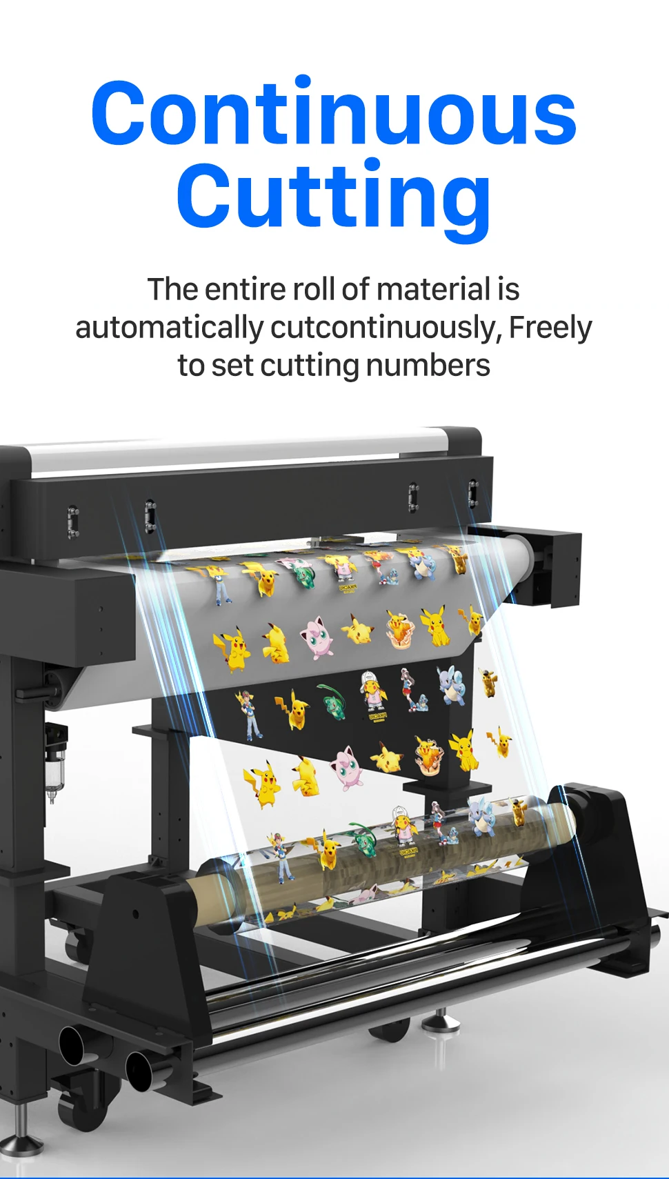 Roll Auto Feed Flatbed Digital Cutter  for DTF