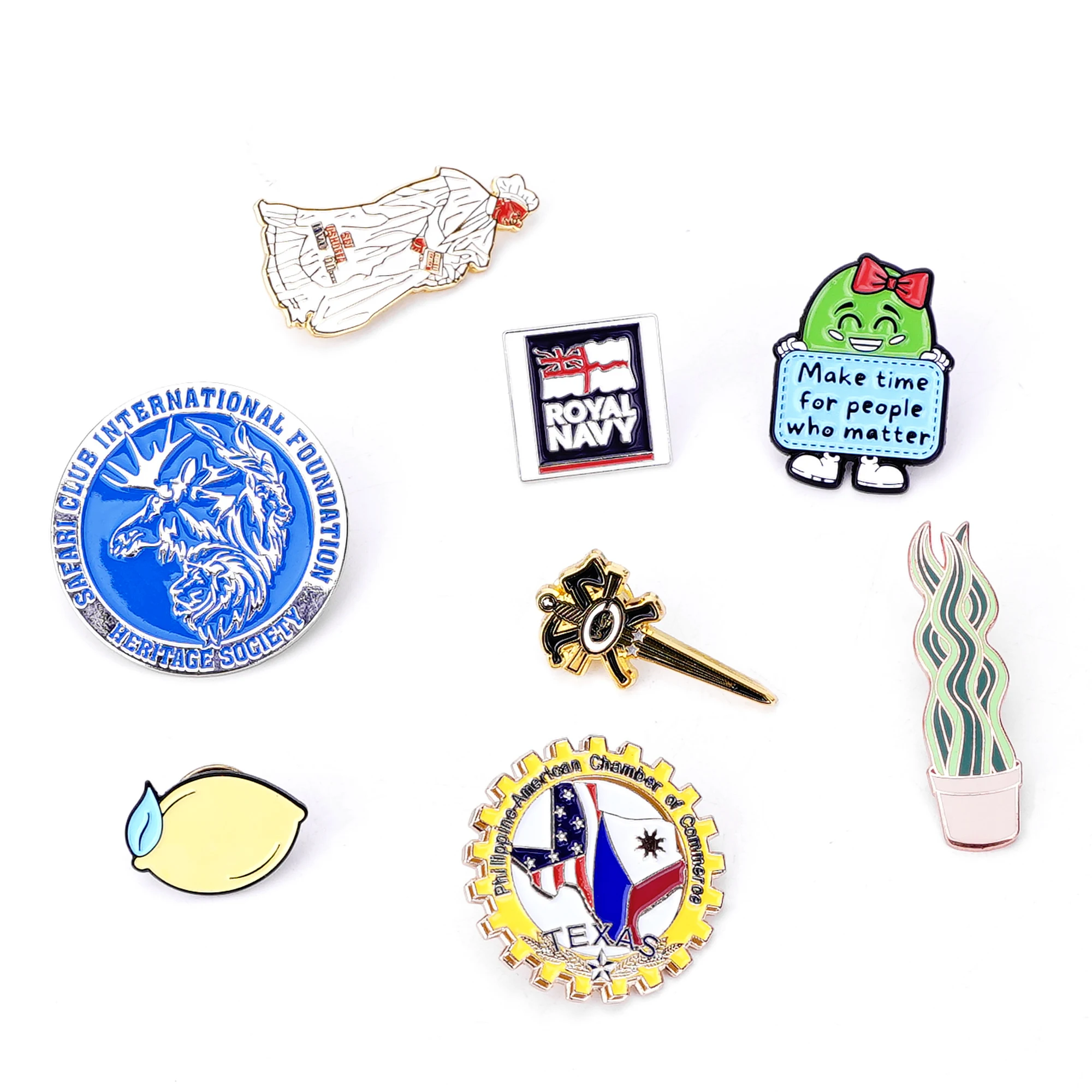 Factory Direct Custom Emblem Metal pin Badge Antique Cute Creative Design Lapel Pin Badge With Logo