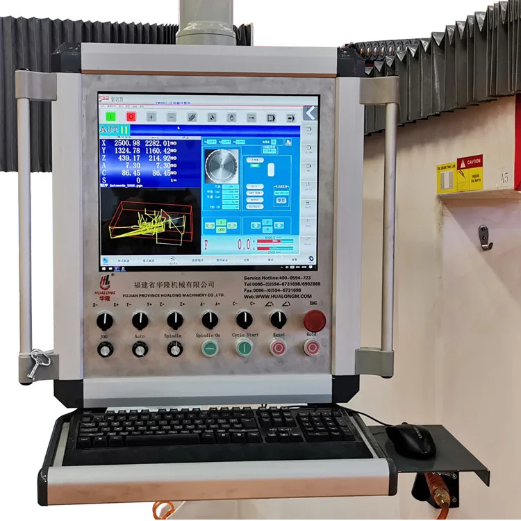 HUALONG stone machinery HKNC series 5 axis granit bridge saw Stone CNC Cutting Machine for countertop & funerary arts