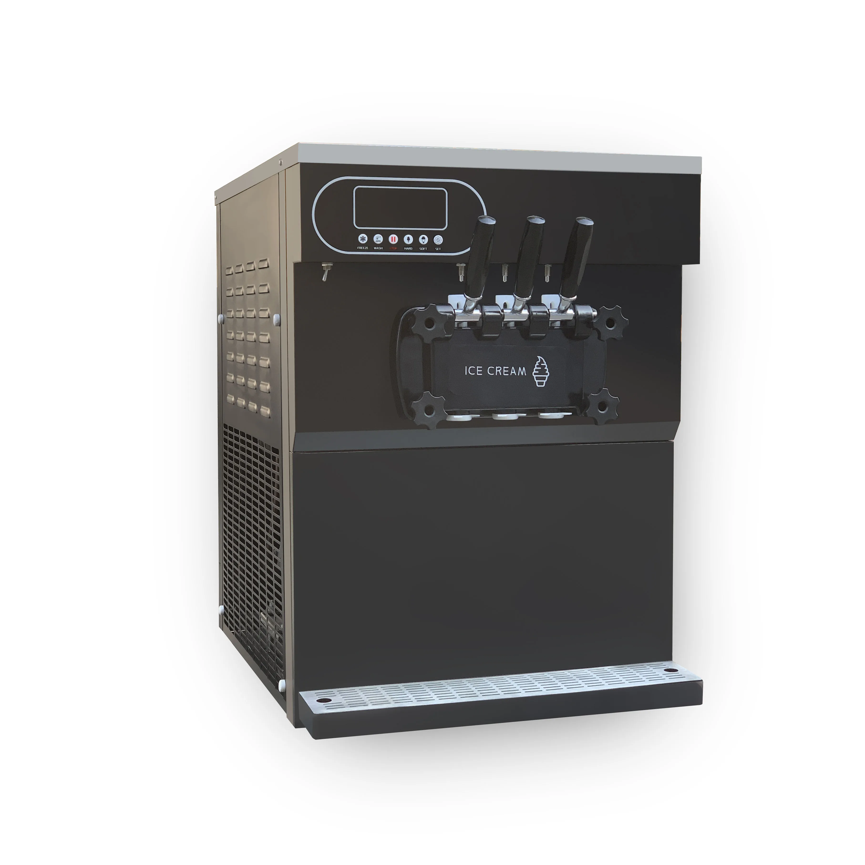 GOOPIKK Manufacturer 2+1 Mixed Flavor 25L/H Color Painting Frozen Yogurt Cream Machine Soft Ice Cream Machine on Sale